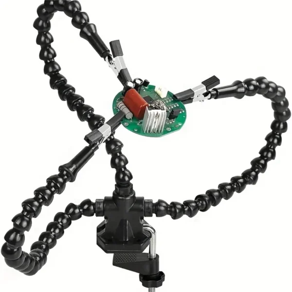 محطة لحام تساعد اليد بأذرع مرنة وأيدي ثالثة أداة لحام لطائرة نموذجية للإصلاح الإلكتروني